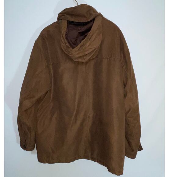 Weatherproof Bomber Jacket - Faux Suede Quilt Lined w/ Hood - Men's Size‎ XL - Picture 2 of 11